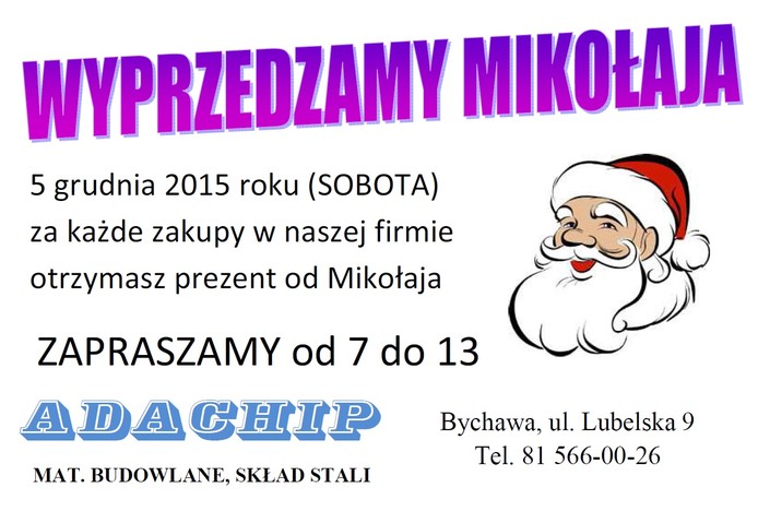 Wyprzedzamy mikołaja Wyprzedzamy mikołaja